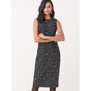 Diane Von Furstenberg Dress 2 Pace Polka Dot Jacquard Sheath Mini Preppy